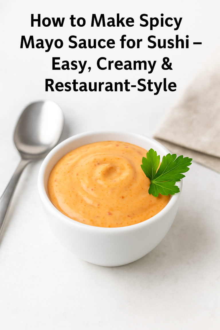 Spicy mayo sauce for sushi - homemade creamy topping